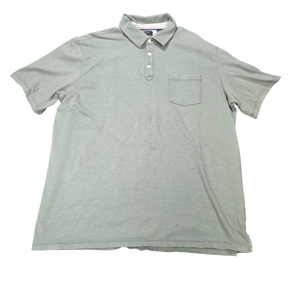 Arrow Mens Polo Shirt Men's Size XL Green Short Sleeve Chest Pocket Cotton Blend